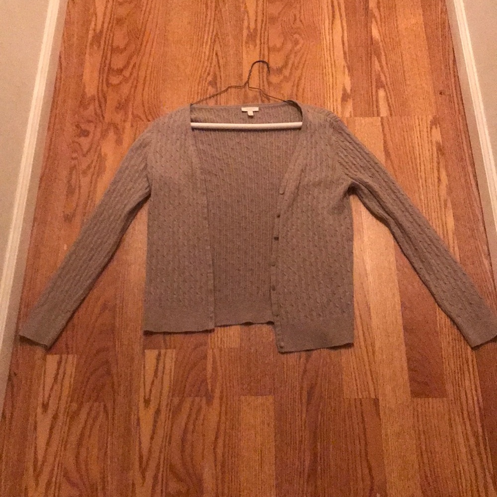 Tan cardigan. Size small from Talbots petites